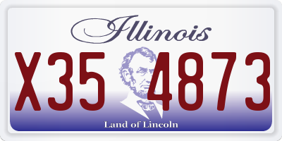 IL license plate X354873