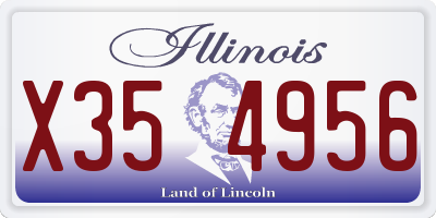 IL license plate X354956