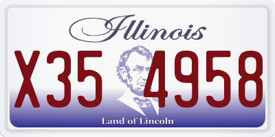 IL license plate X354958