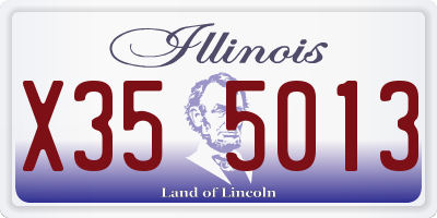 IL license plate X355013