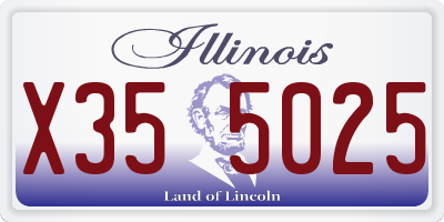 IL license plate X355025