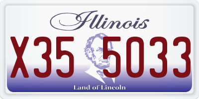 IL license plate X355033