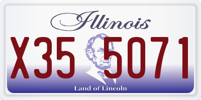 IL license plate X355071