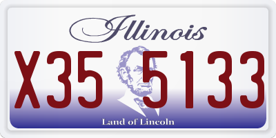 IL license plate X355133