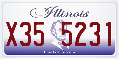 IL license plate X355231