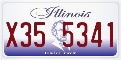 IL license plate X355341