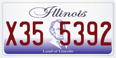 IL license plate X355392