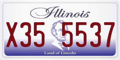 IL license plate X355537