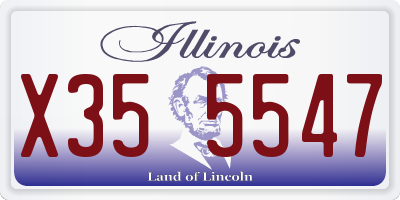 IL license plate X355547