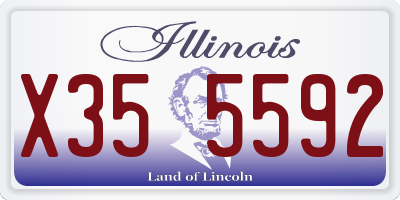IL license plate X355592