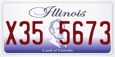 IL license plate X355673