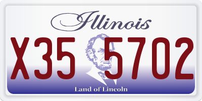 IL license plate X355702