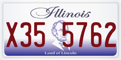 IL license plate X355762
