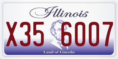 IL license plate X356007