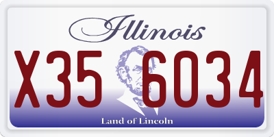 IL license plate X356034