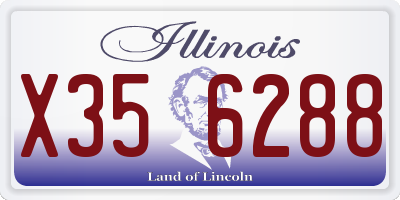 IL license plate X356288