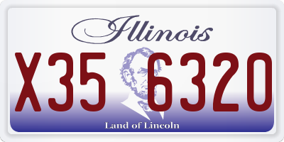 IL license plate X356320