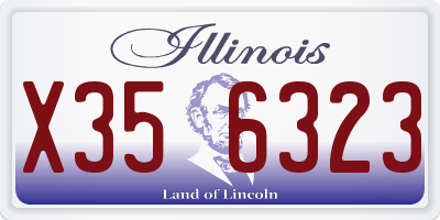 IL license plate X356323