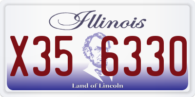 IL license plate X356330