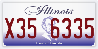 IL license plate X356335