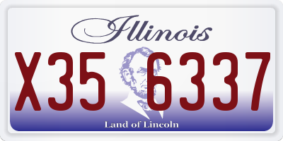 IL license plate X356337