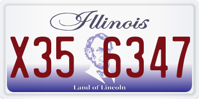 IL license plate X356347