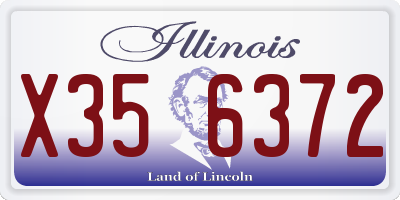 IL license plate X356372