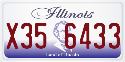 IL license plate X356433