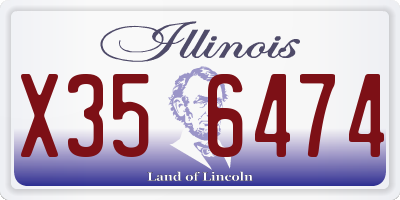 IL license plate X356474