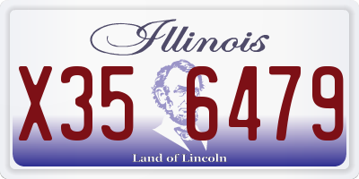 IL license plate X356479