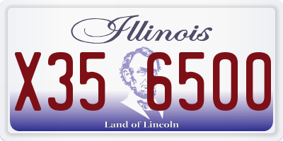 IL license plate X356500