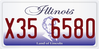 IL license plate X356580