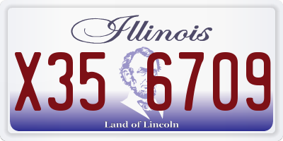 IL license plate X356709