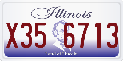 IL license plate X356713
