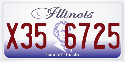 IL license plate X356725