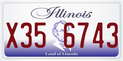 IL license plate X356743