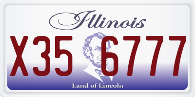 IL license plate X356777