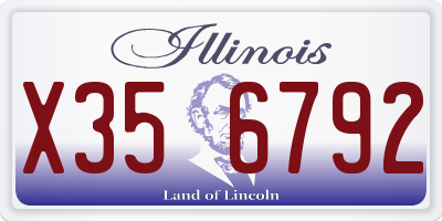IL license plate X356792