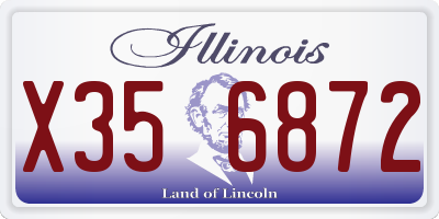 IL license plate X356872