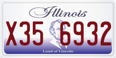 IL license plate X356932