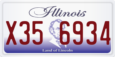 IL license plate X356934