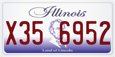 IL license plate X356952