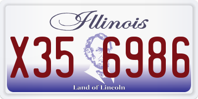 IL license plate X356986