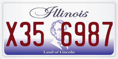 IL license plate X356987