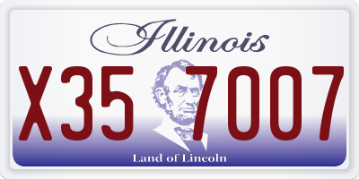 IL license plate X357007