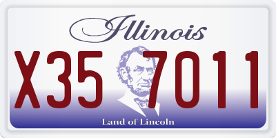 IL license plate X357011