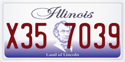IL license plate X357039