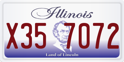 IL license plate X357072