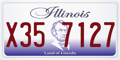IL license plate X357127