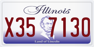 IL license plate X357130